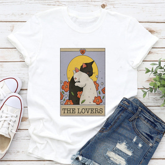 Tarot Tees! Kitty Lovers Short Sleeve T-Shirts