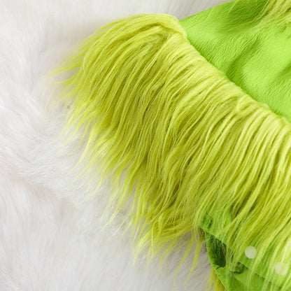 Girl's Fuzzy Christmas Rompers