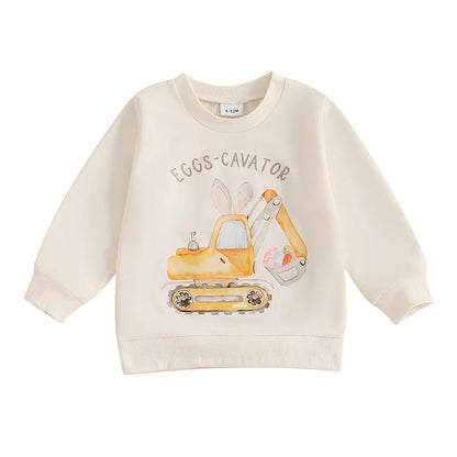 Boy's Easter Bunny, Excavator Sweatshirts