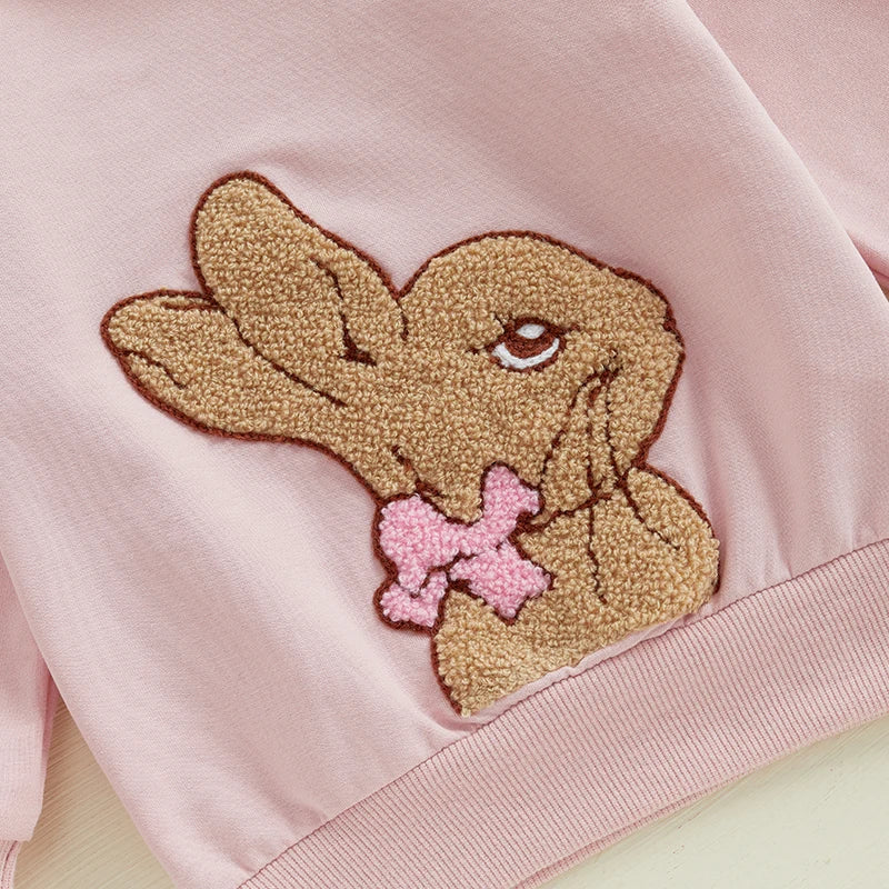 Boy's & Girl's Embroidered Easter Bunny Sweatshirts