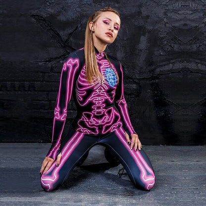 Skeleton Bodysuits! Full Adult One Piece Day of The Dead, Halloween, Costume Party, Cosplay