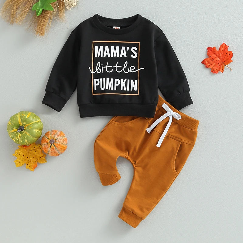 2-Piece Halloween Outfits! Boy’s Long Sleeve Top & Pants Sets