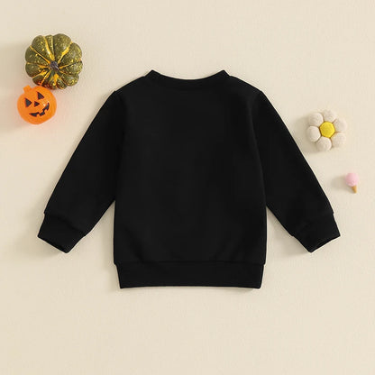 Boy's & Girl's Embroidered Halloween Pumpkin Sweatshirts