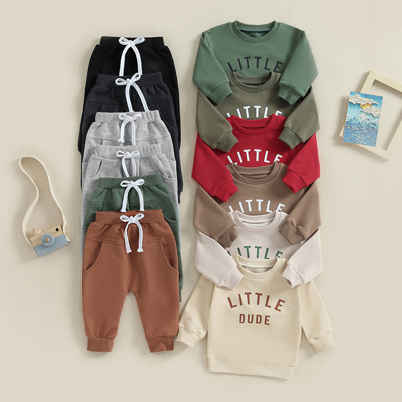 2-Piece Fall Outfits! Boy’s "Mr. Steal Your Snacks" Sweatshirt & Pants Sets