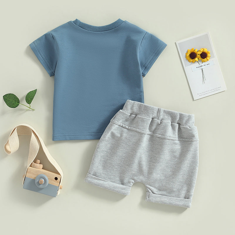 Boy's 2-Piece "Mama's Boy" T-Shirt & Shorts Sets