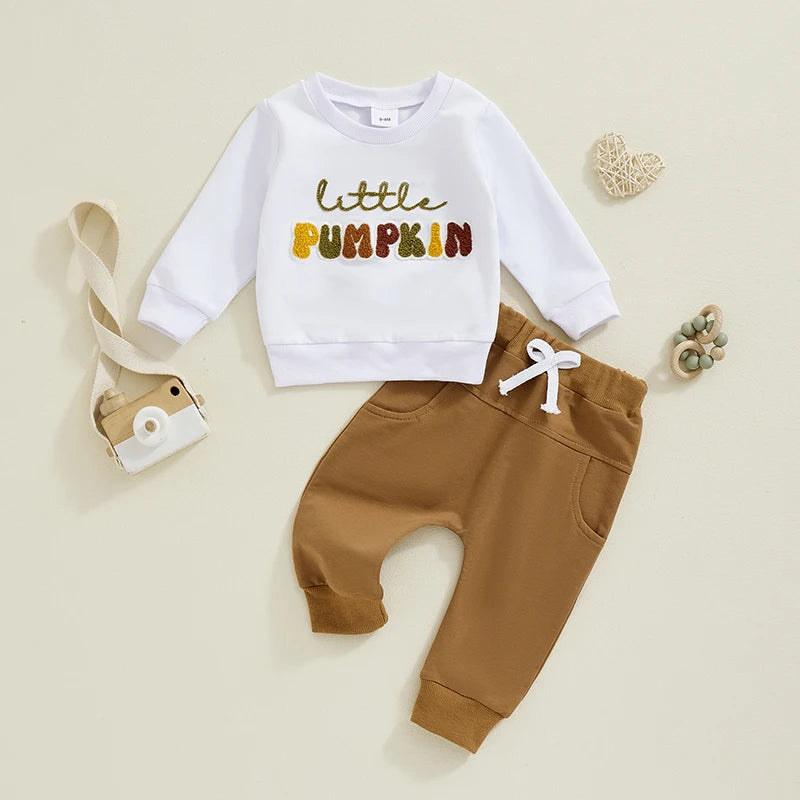 2-piece Sets! Girl's & Boy's *Little Pumpkin* Fall Sweatshirt & Sweatpants