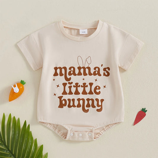 Boy's Easter Bunny Ear Onesie Rompers