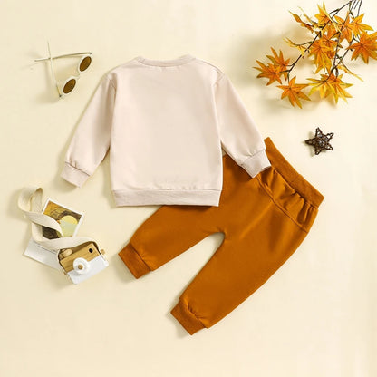 Boy's & Girl's 2-Piece "Pumpkin Pie" Sweatshirts & Pants Sets