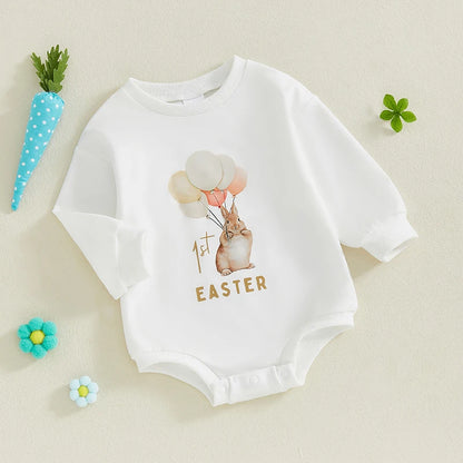 Boy's & Girl's Long Sleeve Easter Bunny Onesies