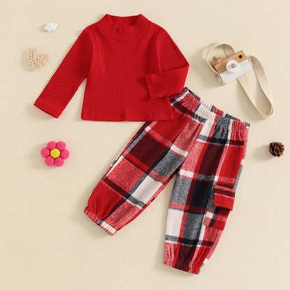 2-Piece Fall Outfits! Girl’s Long Sleeve Top & Pants Sets