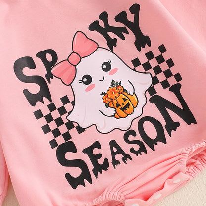 Halloween Onesies! Girl’s Long Sleeve Ghost Onesies