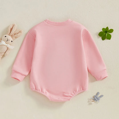 Girl's & Boy's Embroidered Easter Bunny Onesie Sweatshirts