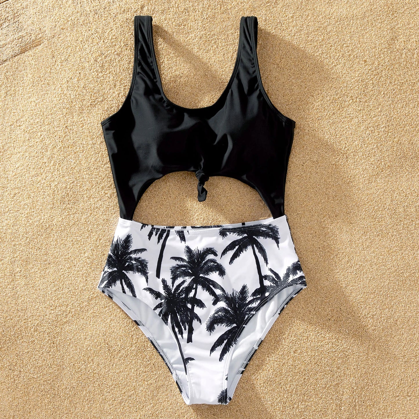 Family Matching! Family Look Coconut Tree Print One-piece Matching Swimwears