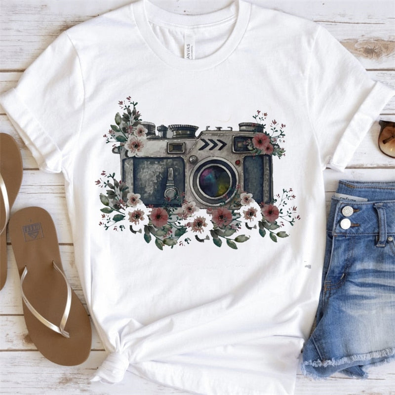 Artsy Tees & Watercolor Nature Animals & Flowers Short Sleeve T-shirts