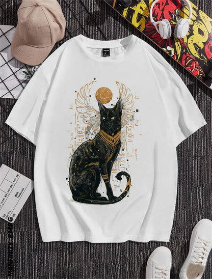 Kitty Cat Tees! Majestic Ancient Black Cat T-Shirt