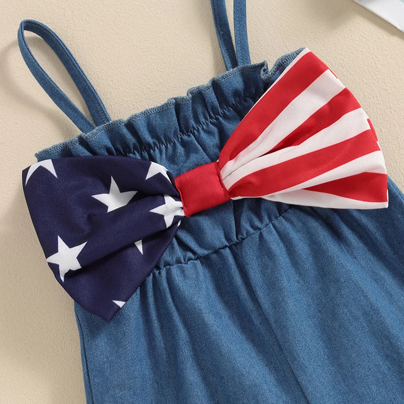 Girl's 4th of July Overall Jumpsuits