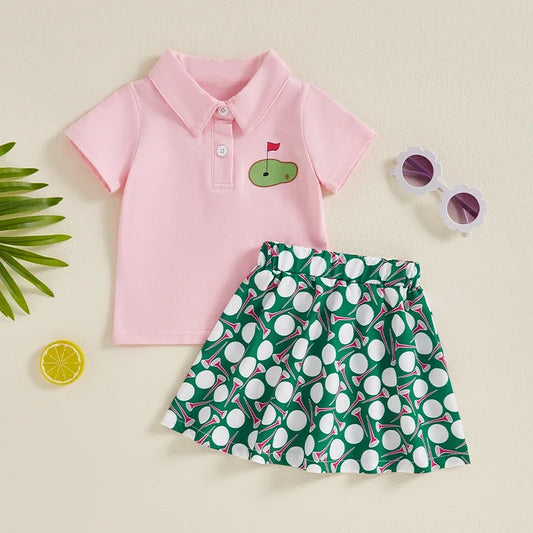 Girl's 2-Piece Golf Polos & Skirt Sets