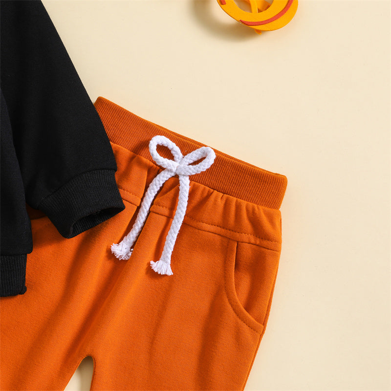 2-Piece Halloween Outfits! Boy’s Long Sleeve Rompers & Pants Sets