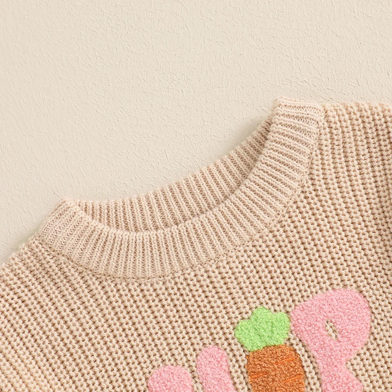 Girl's Easter Bunny, Carrot Sweaters