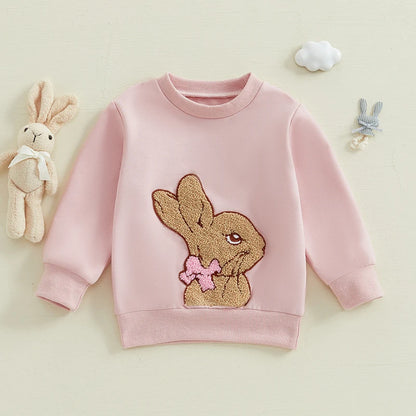 Boy's & Girl's Embroidered Easter Bunny Sweatshirts