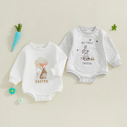 Boy's & Girl's Long Sleeve Easter Bunny Onesies