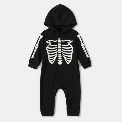 Family Matching! Glow In The Dark Halloween Skeleton Hoodies