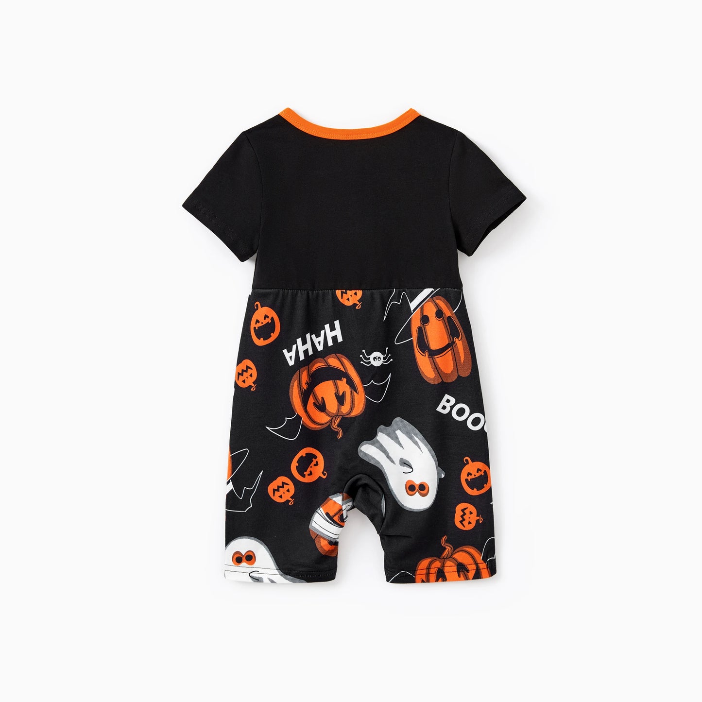 Family Matching! Halloween Pumpkin Ghost Spiderweb Polo Shirts or Ruched Sleeveless Dresses