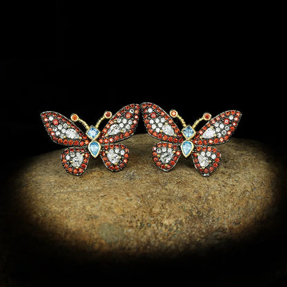 Butterfly Earrings Butterfly Earrings Zircon Butterfly Earrings