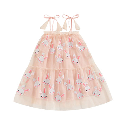 Girl's Tulle Sequin Easter Bunny Dresses