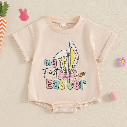 Girl's Easter Bunny Ears Rompers