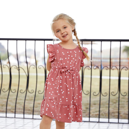 Mommy & Me! Matching Outfits Mother Daughter  Pink Dot Dresses