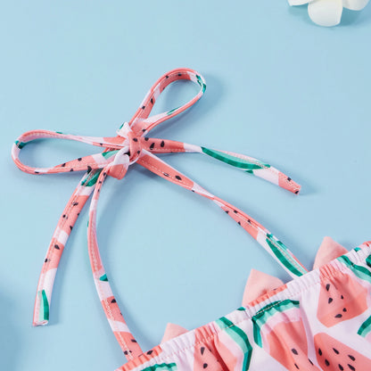 Toddler Newborn Baby Girls Bikinis Set Swimsuit Watermelon Print Swimwear Beachwear Clothes