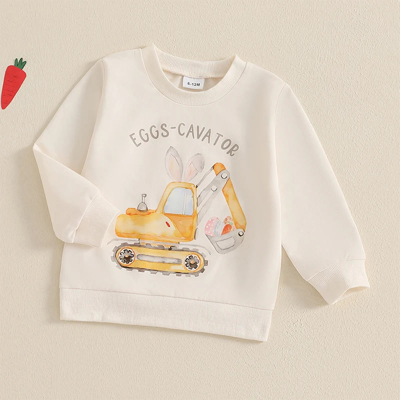 Boy's Easter Bunny, Excavator Sweatshirts