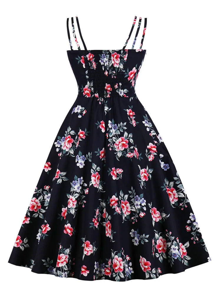 Vintage Floral Party Dress