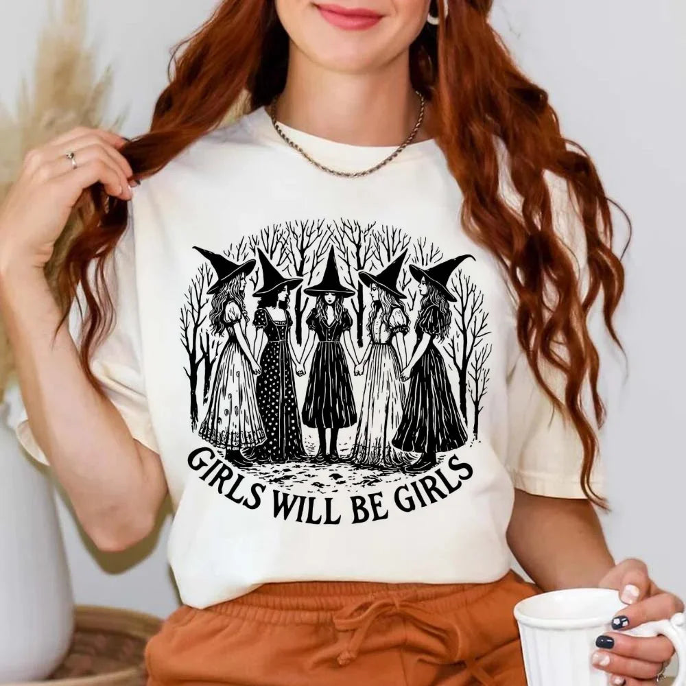 Halloween Tees! Girls Will Be Girls Witch T-Shirts