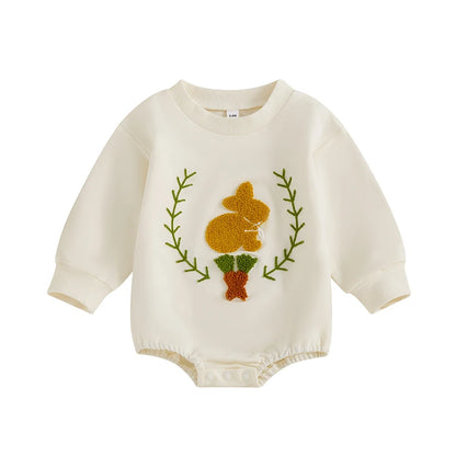 Boy's & Girl's Embroidered Easter Bunny Onesies