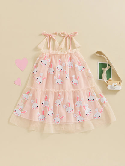 Girl's Tulle Sequin Easter Bunny Dresses