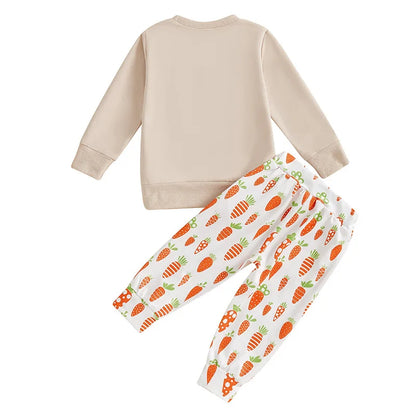 Boy's Easter Sweatshirt & Carrot Pants Sets