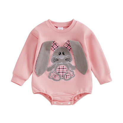Girl's & Boy's Embroidered Easter Bunny Onesie Sweatshirts