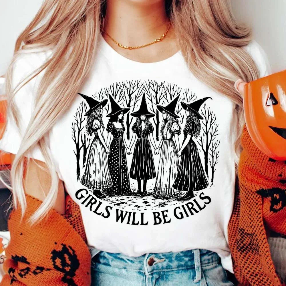 Halloween Tees! Girls Will Be Girls Witch T-Shirts