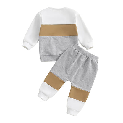 2-Piece Fall / Winter Outfits! Boy's Striped Long Sleeve Shirt & Pants Sets