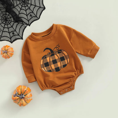 Fall Outfits! Girl's & Boy's Long Sleeve Plaid Pumpkin Shirts