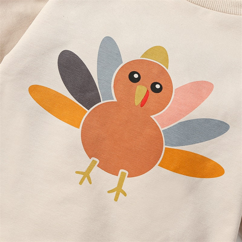 Girl's & Boy's Thanksgiving *Little Turkey* Sweatshirt Onesies