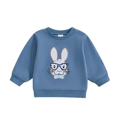 Girl's & Boy's Embroidered Easter Bunny Sweatshirts