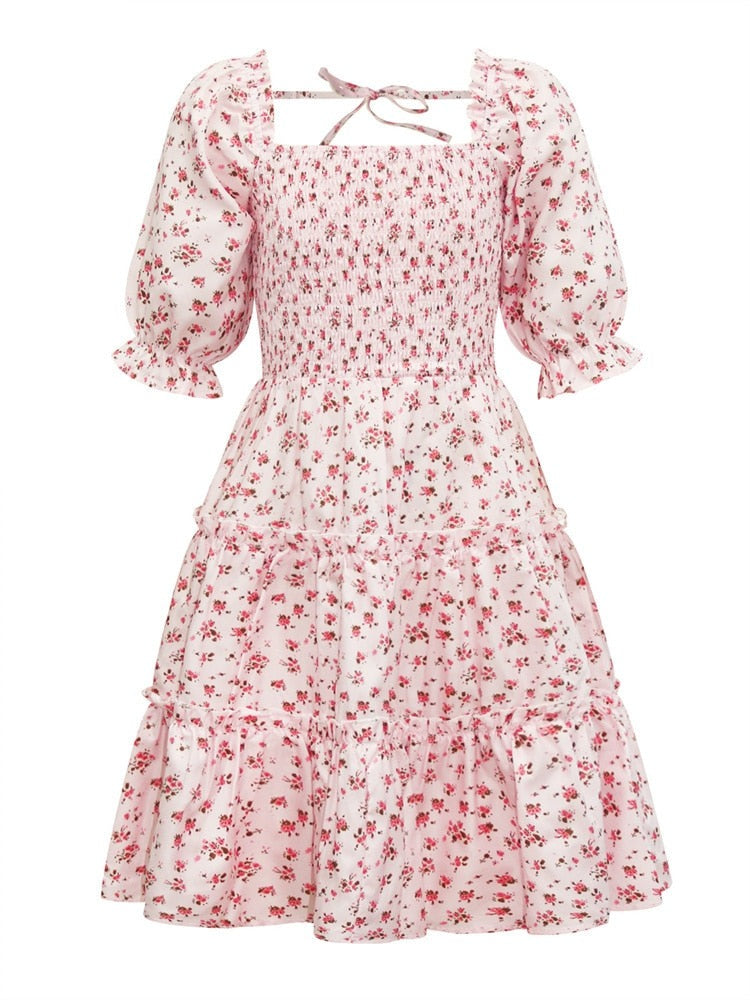 Mommy & Me! Matching Floral Puff Sleeve Dress for Mother & Daughter