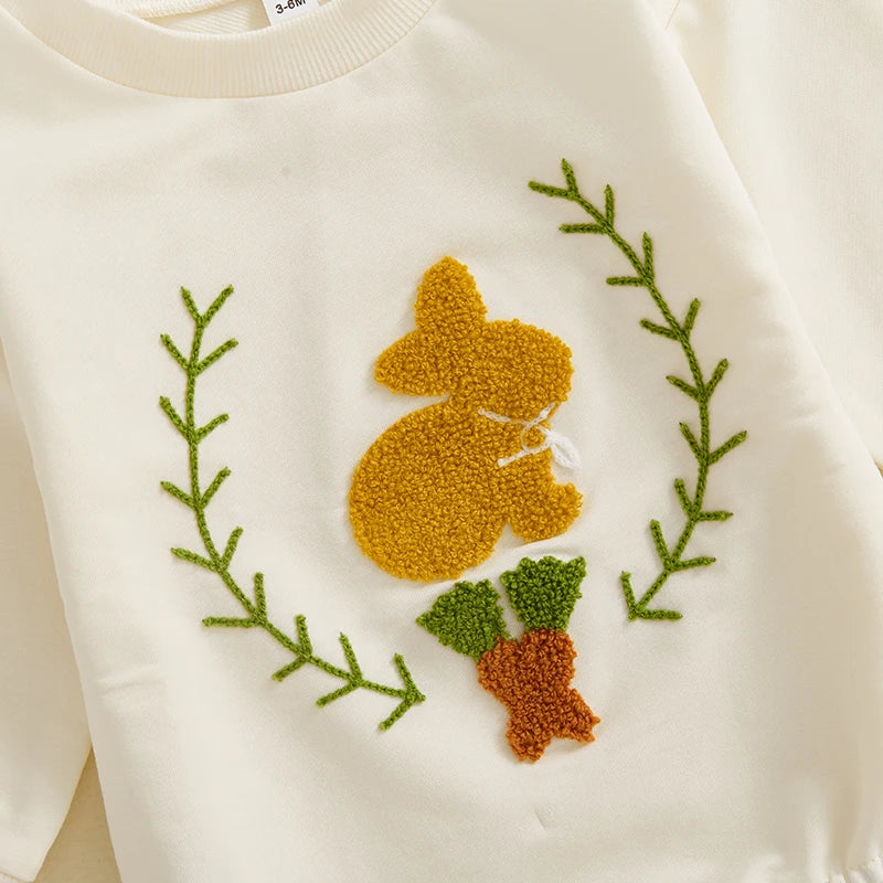 Boy's & Girl's Embroidered Easter Bunny Onesies