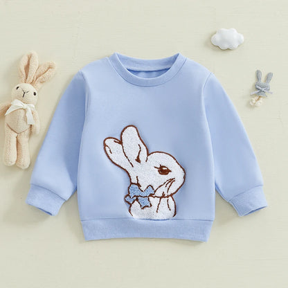 Boy's & Girl's Embroidered Easter Bunny Sweatshirts