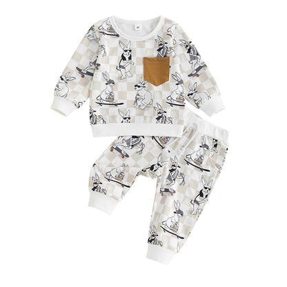 2-piece Fall Sets! Boy's & Girl's Bunny Sweatshirts & Sweatpants