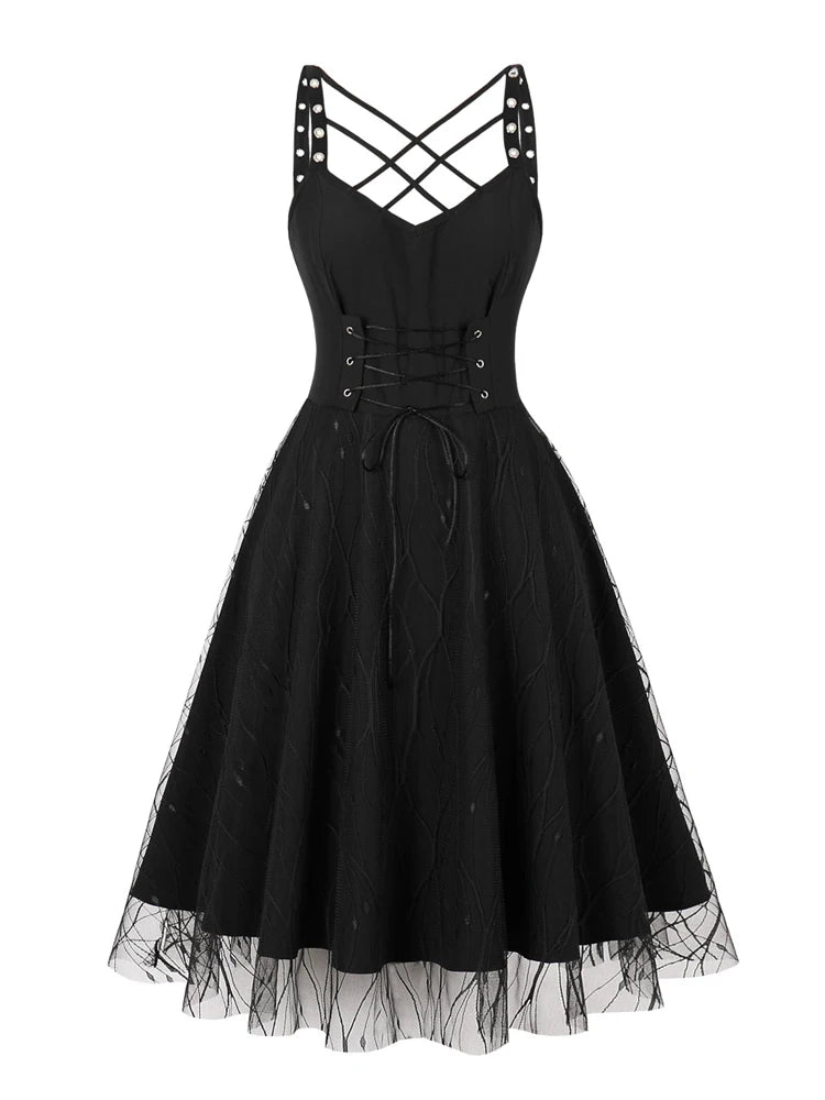 Halloween Dresses! Retro Mesh Lace Party Dresses