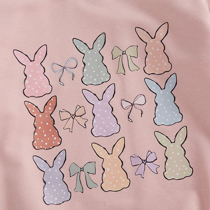 Girl's Easter Bunny Sweatshirts & Mesh Skirt Sets